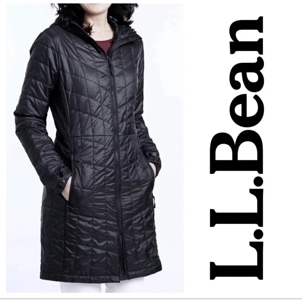 LL Bean Primaloft packaway. long puffer Coat SZ SP